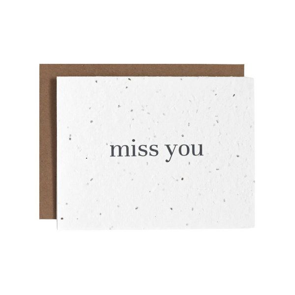 "Miss You" Plantable Card