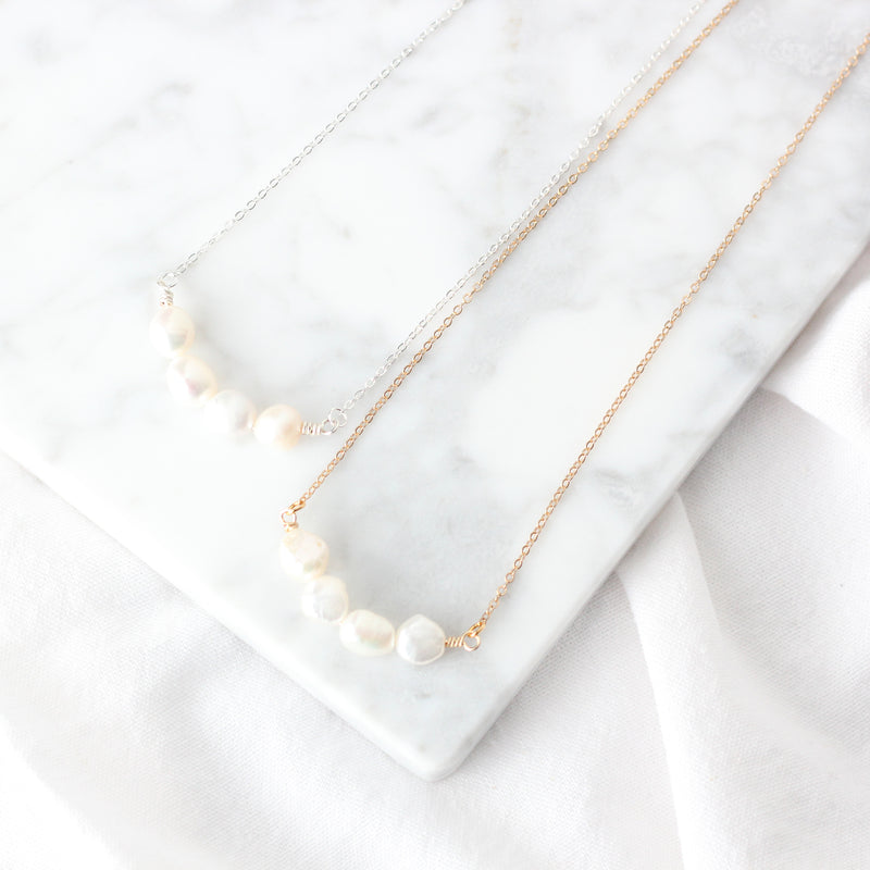 Organic Pearl Strand Necklace