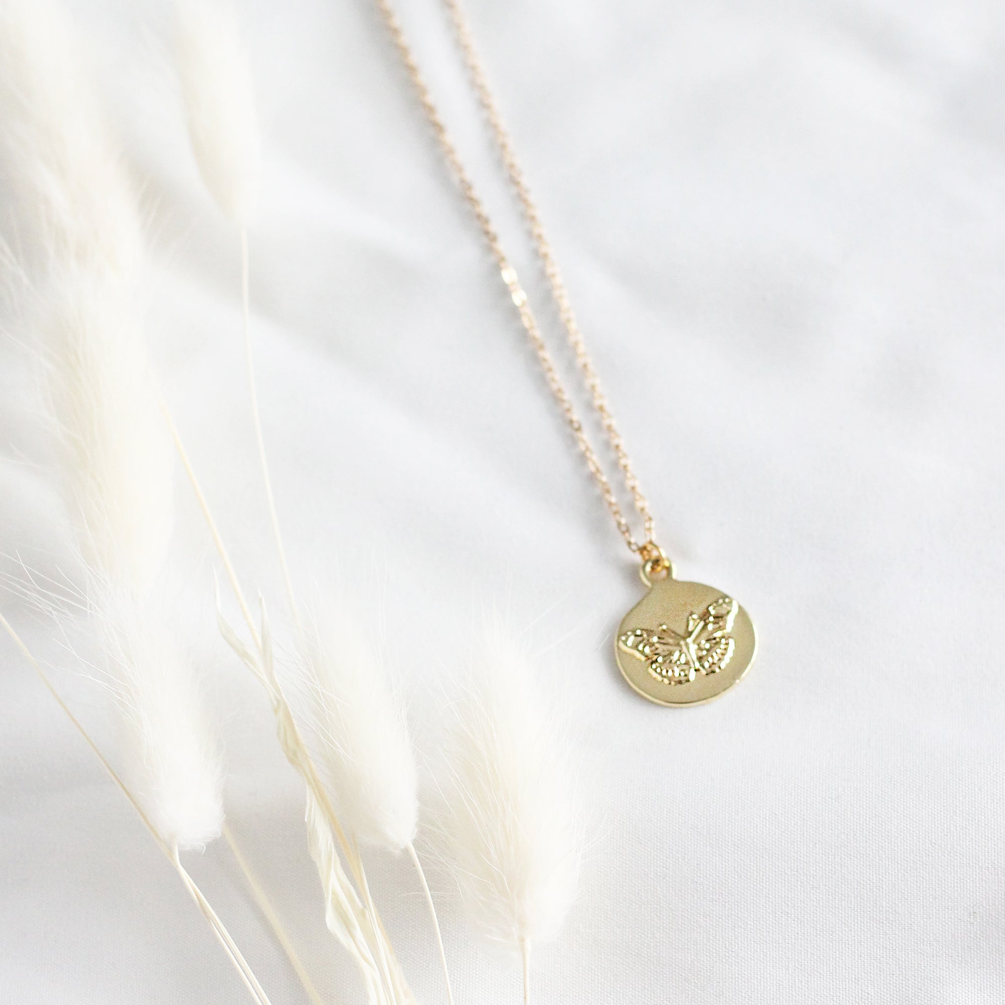 Butterfly Medallion Necklace