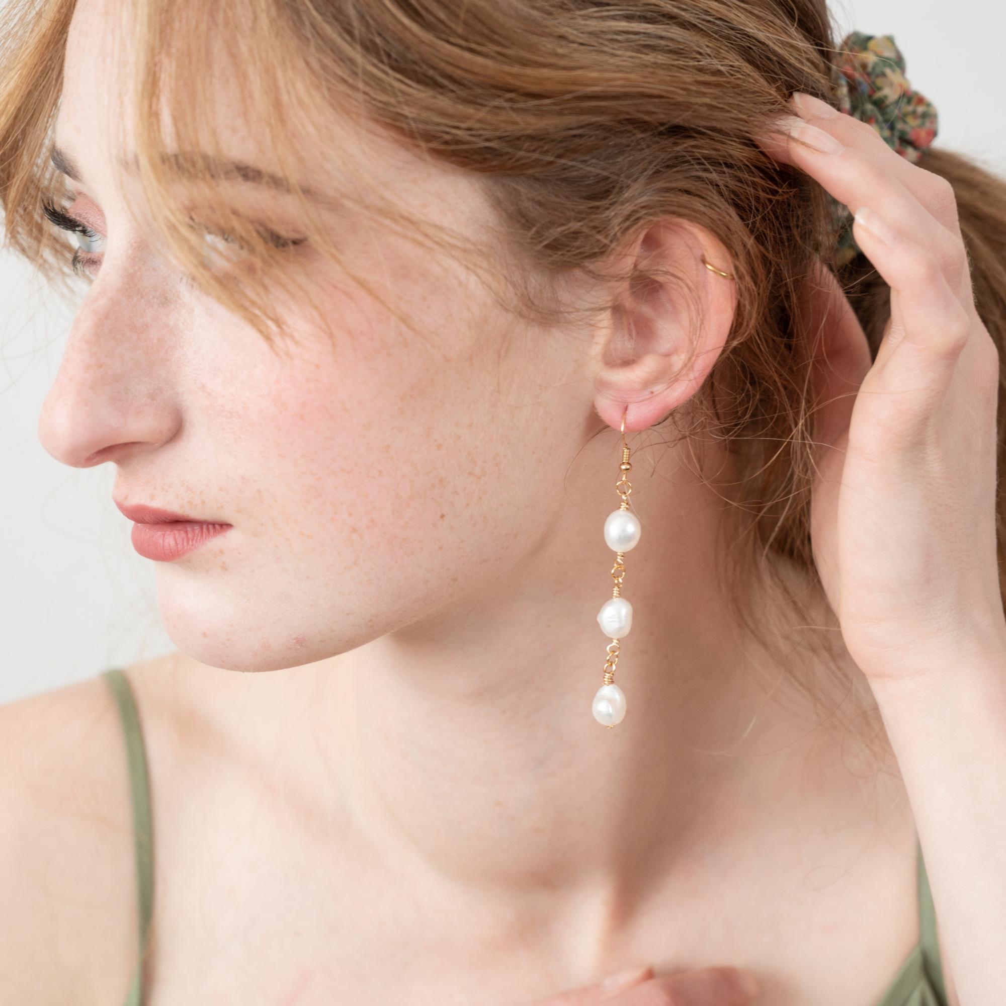 Freshwater Pearl Link Earrings