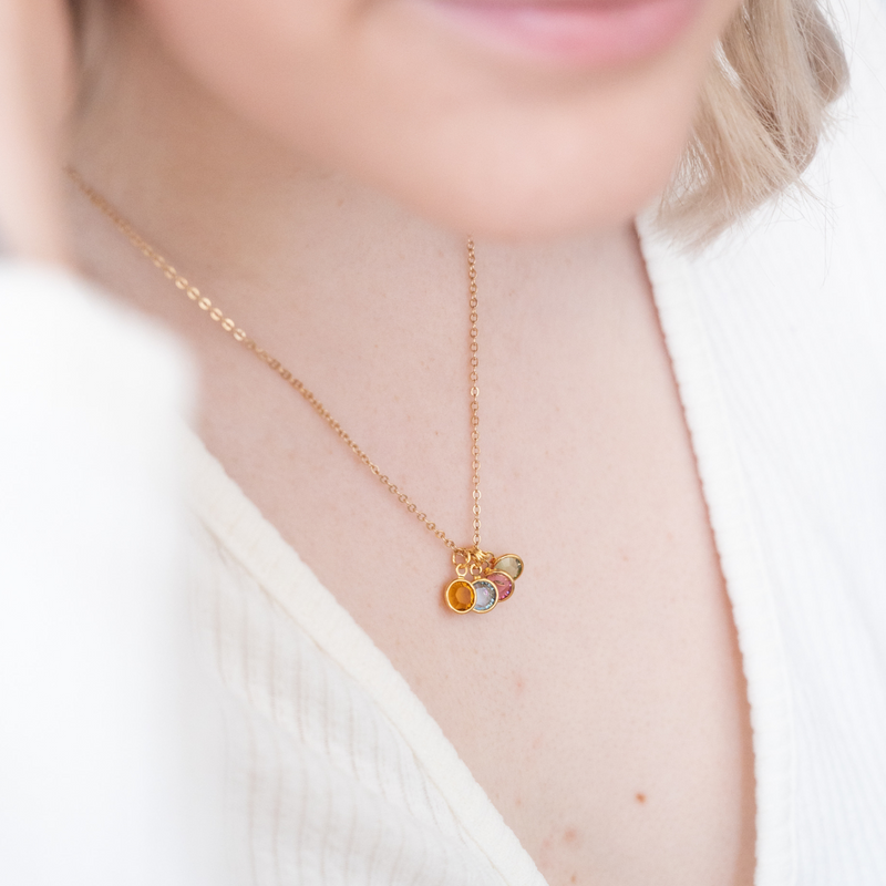 Family Birthstone Necklace Birch Jewellery
