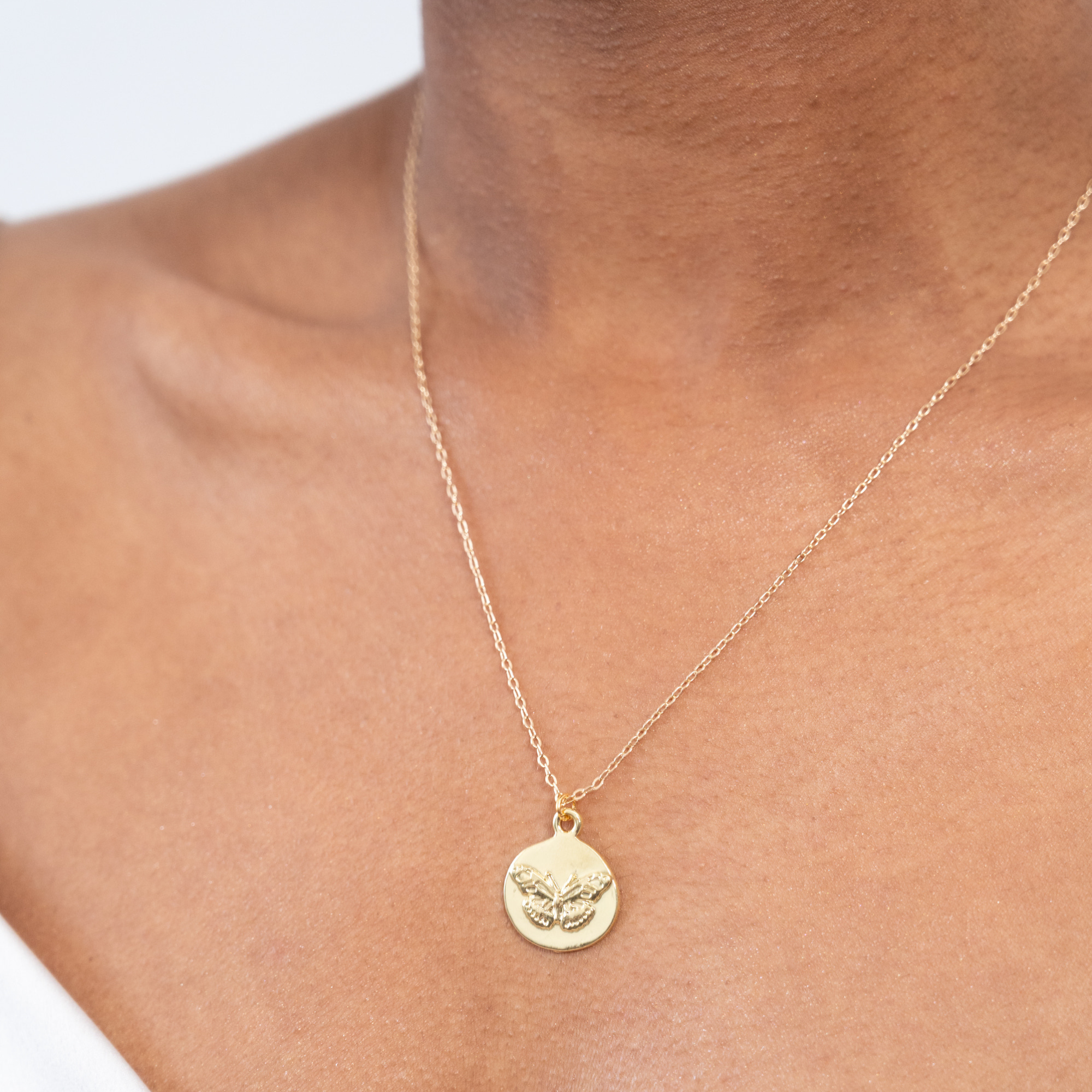 Butterfly Medallion Necklace
