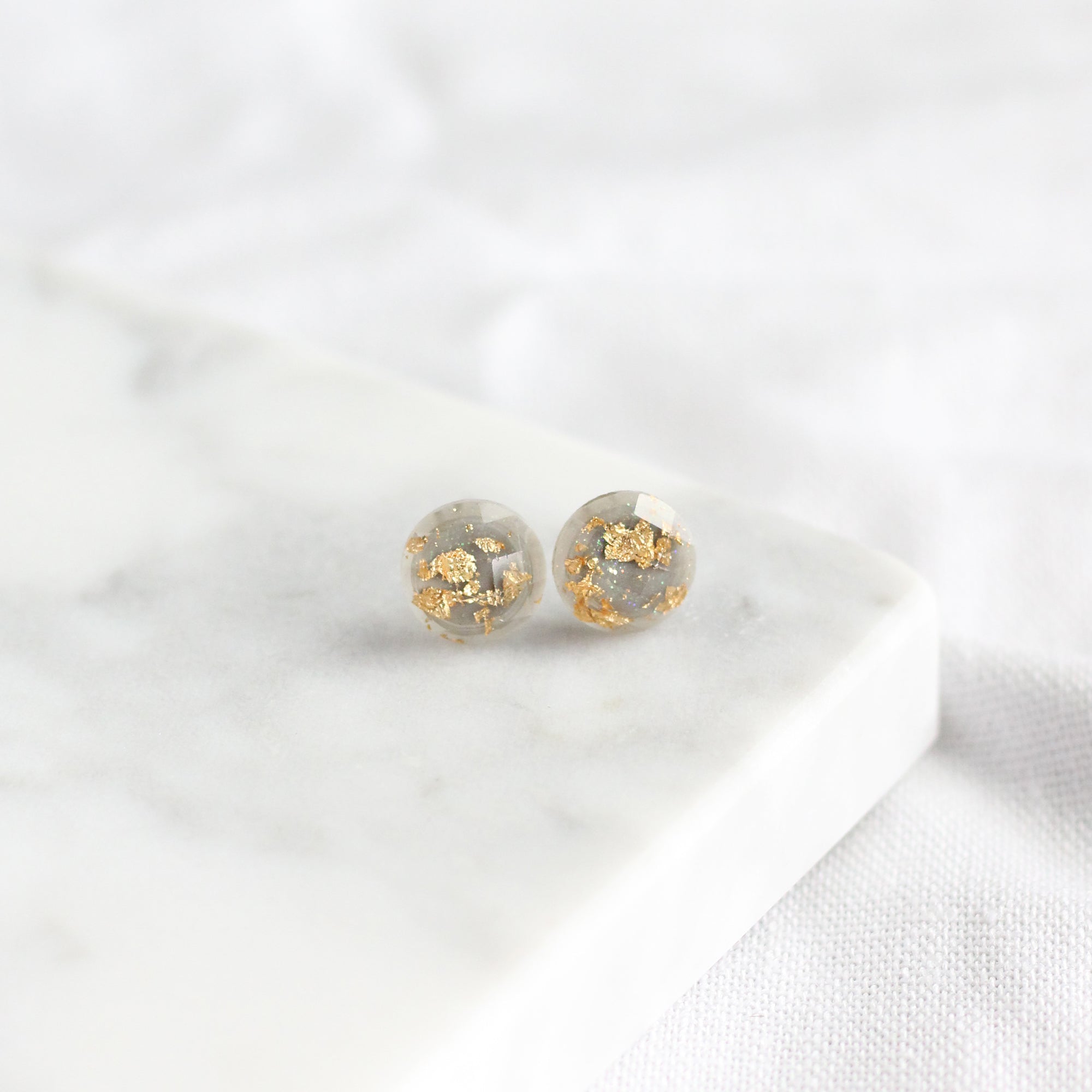 Grey & Gold Earrings
